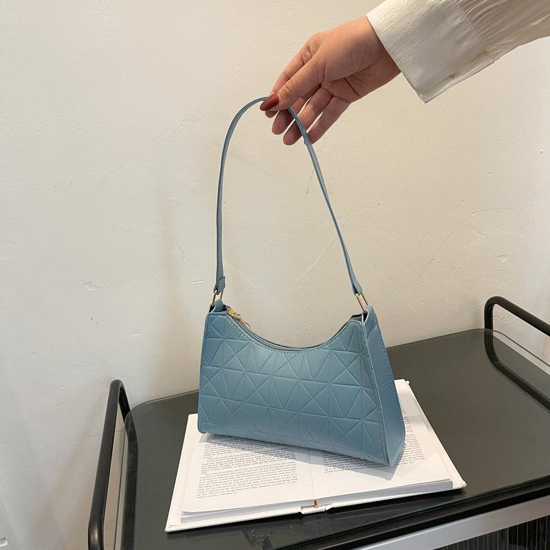 Argyle Embossed Underarm Bag Women's Handbag PU Leather Shoulder Purses