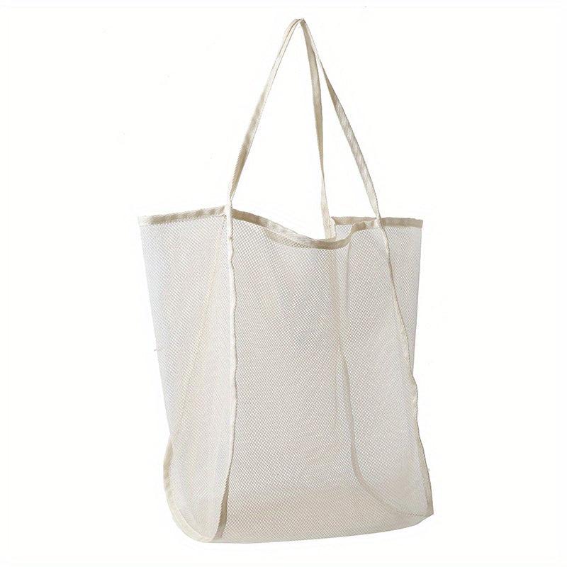 Large Capacity Mesh Shopping Bag Hollow Out Tote Bag