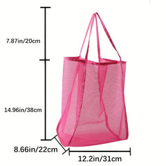 Large Capacity Mesh Shopping Bag Hollow Out Tote Bag