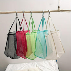 Large Capacity Mesh Shopping Bag Hollow Out Tote Bag