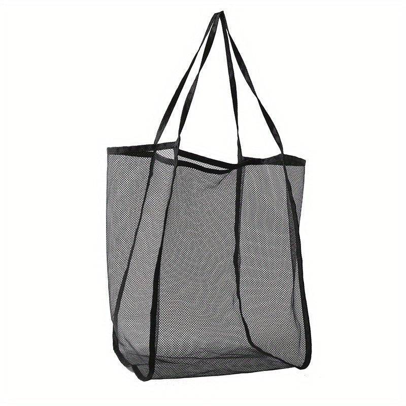 Large Capacity Mesh Shopping Bag Hollow Out Tote Bag