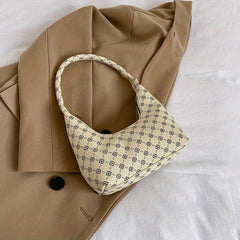 Geometric Crescent Bag Retro Shoulder Handbag & Clutch Purse