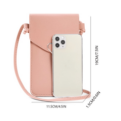Mini PU Leather Crossbody Bag Heart Decor Flap Purse For Women