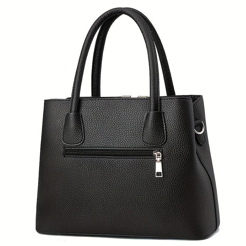 Large Capacity Tote Bag PU Leather Shoulder Bag