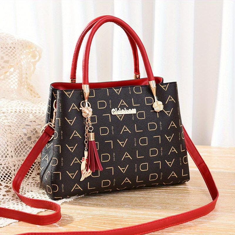 Vintage Pattern Tote Satchel Bag For Work