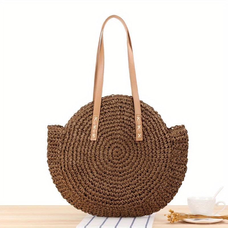 Straw Shoulder Bag Large Capacity Woven Beach Bag