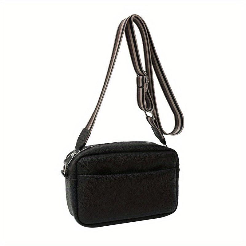 Casual Foldable PU Leather Crossbody Bag Solid