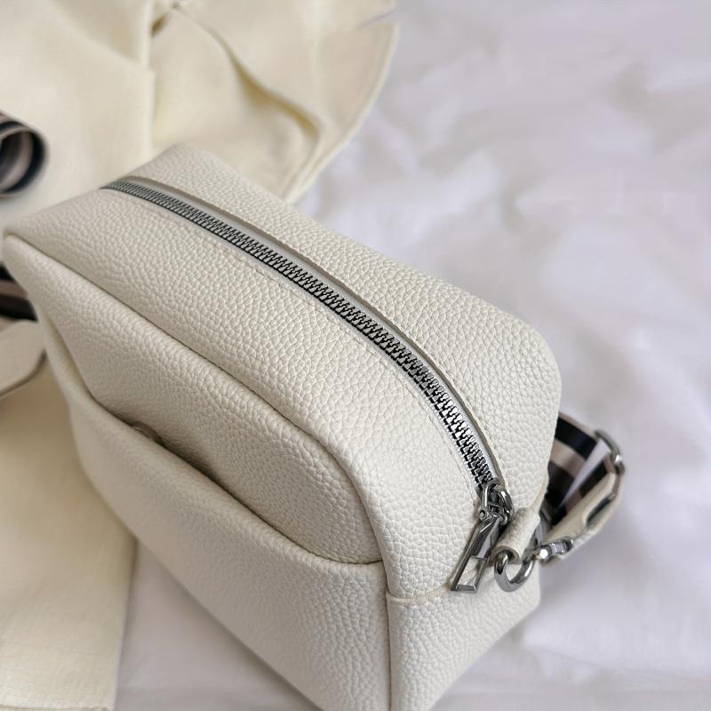 Casual Foldable PU Leather Crossbody Bag Solid