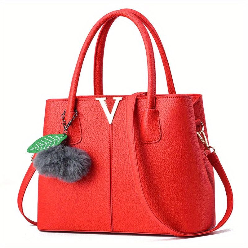 Minimalist Classic Tote Satchel Bag Solid Shoulder Bag Tote Bag