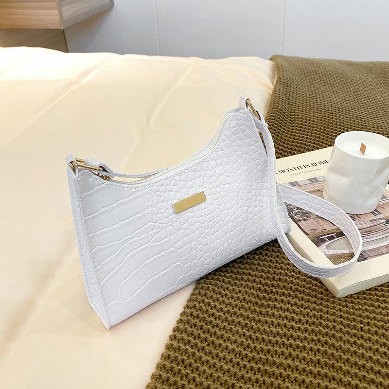 Crocodile Embossed Shoulder Bag PU Leather Women's Handbag