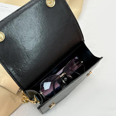 Quilted Chain Shoulder Square Bag Women's Flap Crossbody Purse