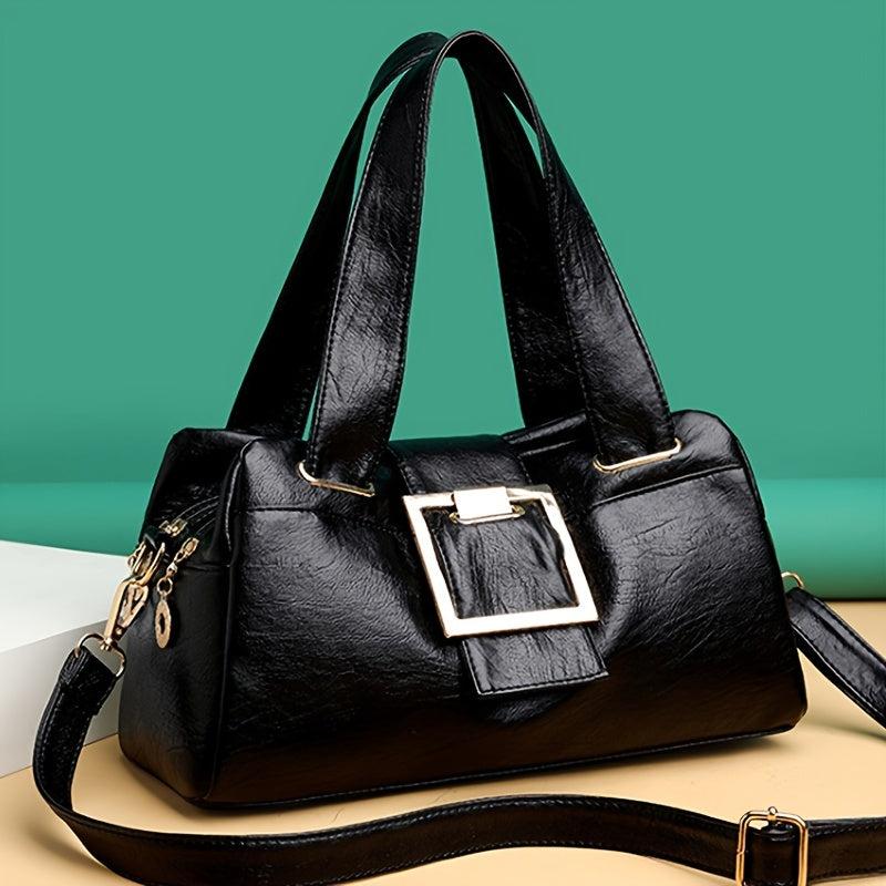 Large Capacity Women's Faux Leather Shoulder Bag