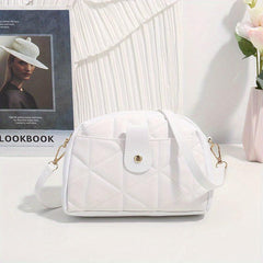 Minimalist Quilted Detail Shoulder Bag All Match Stylish Crossbody Bag