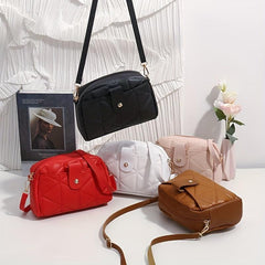 Minimalist Quilted Detail Shoulder Bag All Match Stylish Crossbody Bag