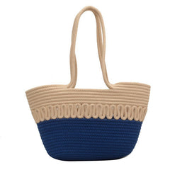 Hollow Out Straw Bag Large Capacity Shoulder Bag for Beach & Shopping