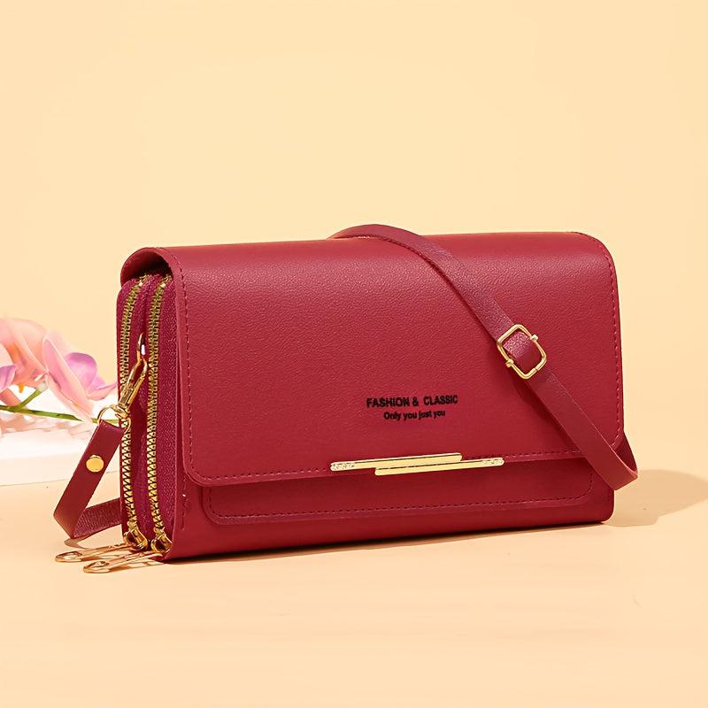 Square Shoulder Bag Coin Purse Detachable Strap