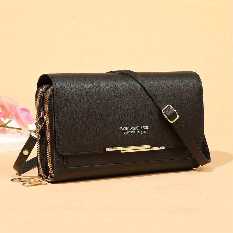 Square Shoulder Bag Coin Purse Detachable Strap
