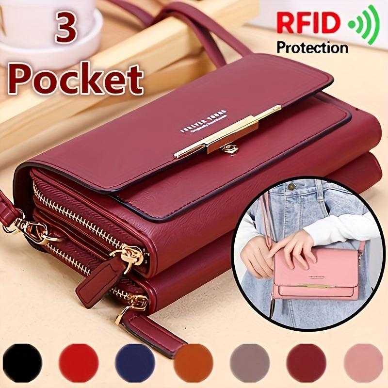 Square Shoulder Bag Coin Purse Detachable Strap