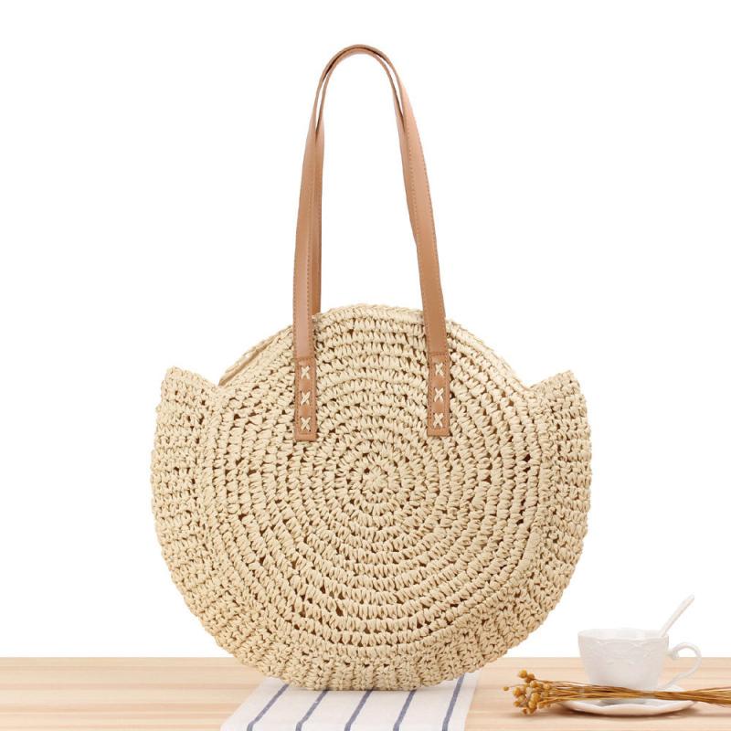 Hollow Out Straw Handbag Large Capacity Shoulder Bag