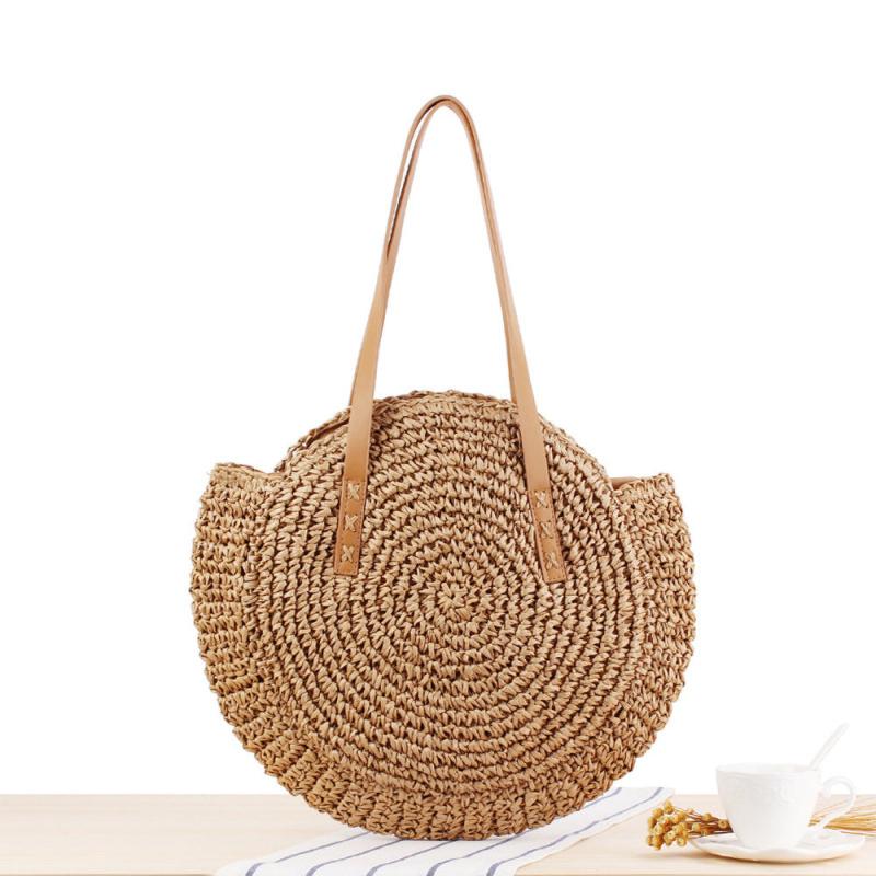 Hollow Out Straw Handbag Large Capacity Shoulder Bag