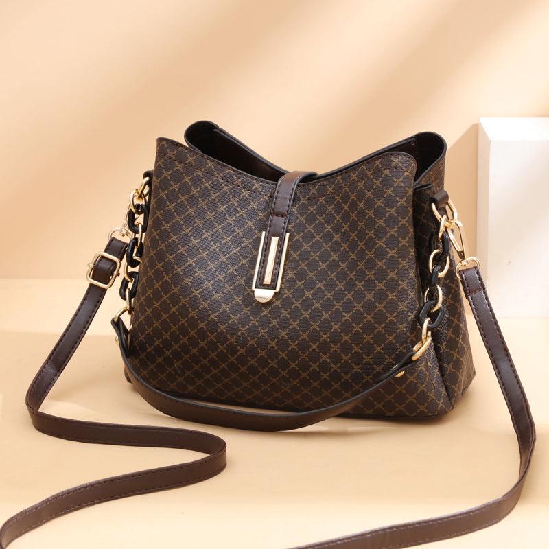 Bucket Bag Faux Leather Shoulder Bag Casual Crossbody with Removable Strap