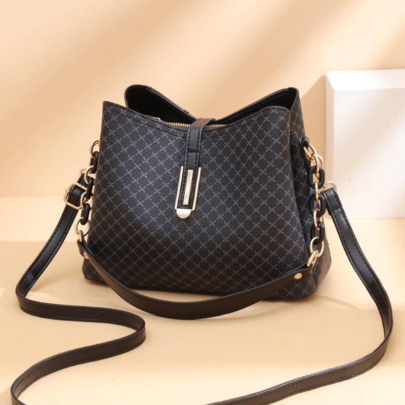 Bucket Bag Faux Leather Shoulder Bag Casual Crossbody with Removable Strap