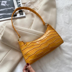 Vintage Crocodile Quilted Shoulder Bag