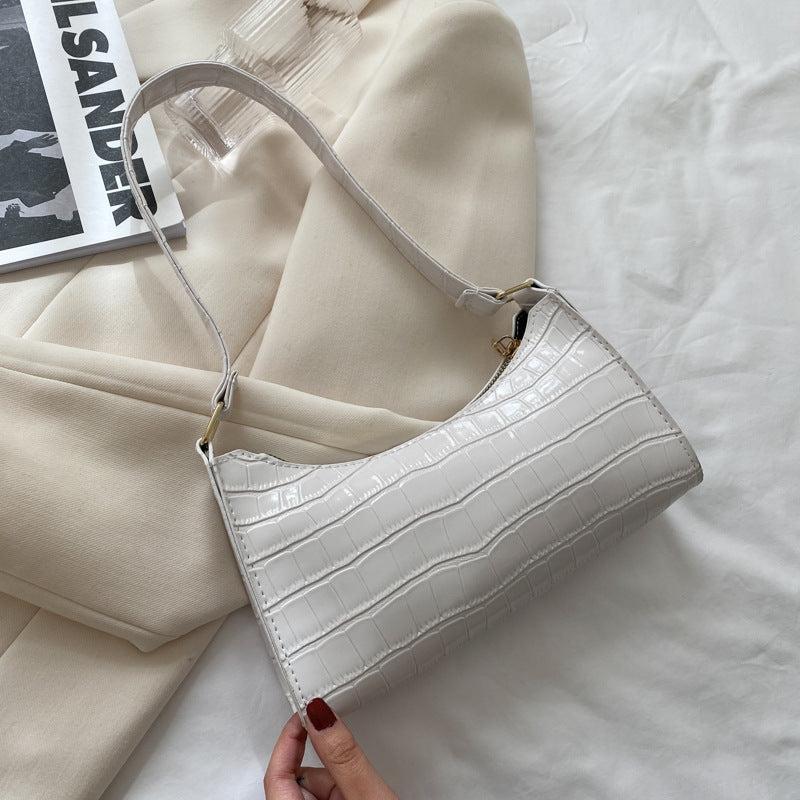 Vintage Crocodile Quilted Shoulder Bag