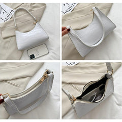 Vintage Crocodile Quilted Shoulder Bag