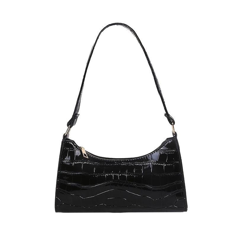 Vintage Crocodile Quilted Shoulder Bag
