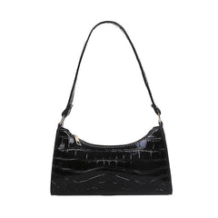 Vintage Crocodile Quilted Shoulder Bag