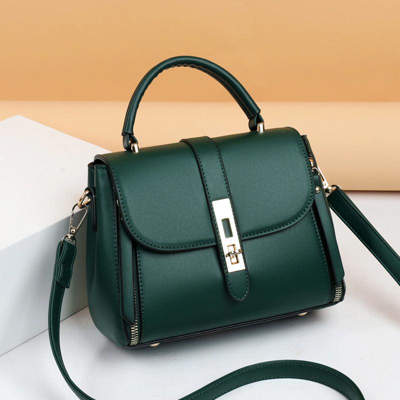 Flap Shoulder Bag Faux Leather Zipper Handbag Crossbody Bag