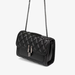 Argyle Crossbody Bag Quilted Chain Shoulder Purse Solid Square