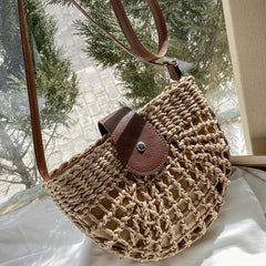 Women's Straw Crossbody Bag All Match Beach Shoulder Bag