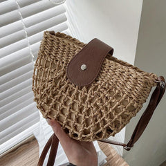 Women's Straw Crossbody Bag All Match Beach Shoulder Bag