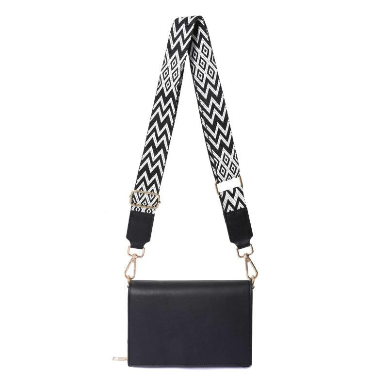 Solid Shoulder Bag Crossbody Bag Geometric Pattern Strap