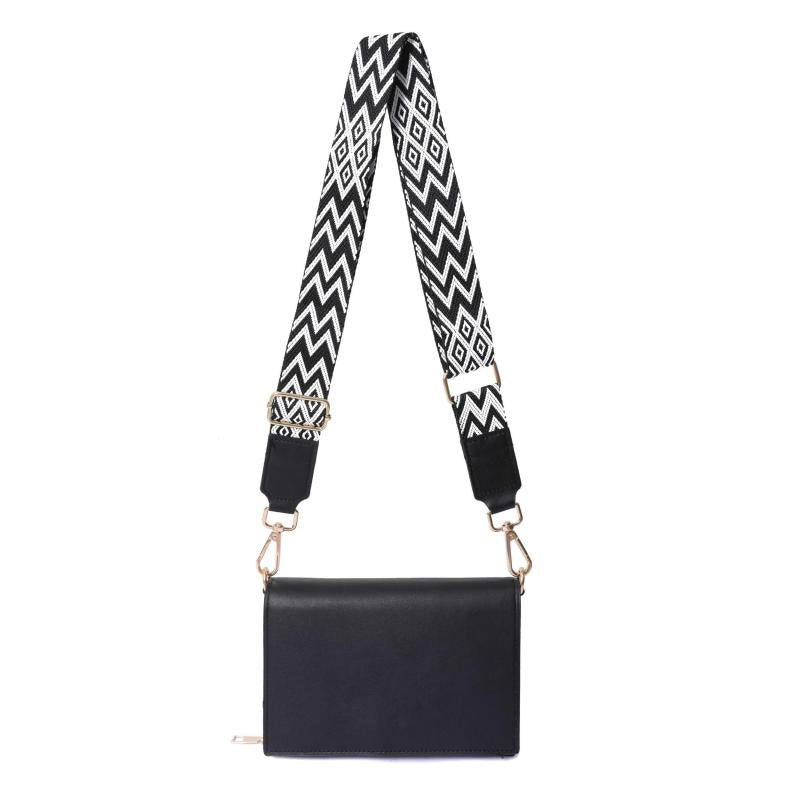 Solid Shoulder Bag Crossbody Bag Geometric Pattern Strap