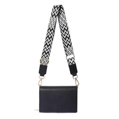 Solid Shoulder Bag Crossbody Bag Geometric Pattern Strap