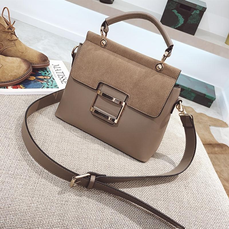 Adjustable Strap Square Tote Bag Large Capacity Shoulder Bag