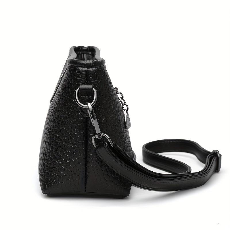 Retro Crocodile Pattern Bucket Bag Women's Crossbody Bag