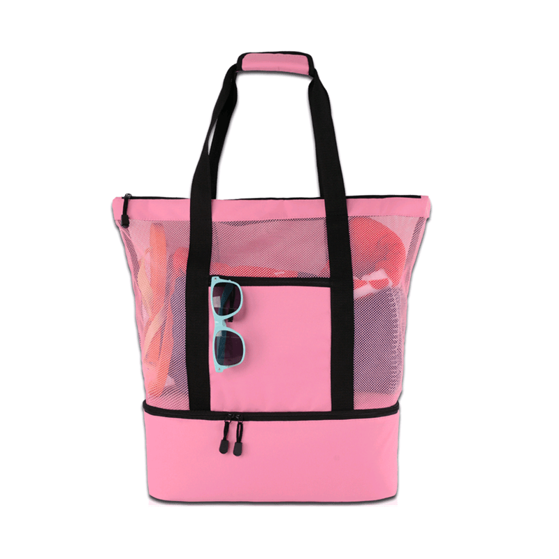 Large Capacity Mesh Wet/Dry Beach Bag Water-Resistant Tote for Travel Swimming