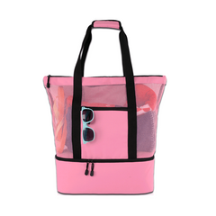Large Capacity Mesh Wet/Dry Beach Bag Water-Resistant Tote for Travel Swimming