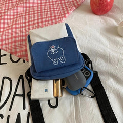 Cartoon Pattern Mini Crossbody Bag with Zipper Coin Purse