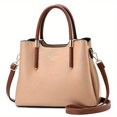 Solid Crossbody Bag Top Handle Office & Work Purse