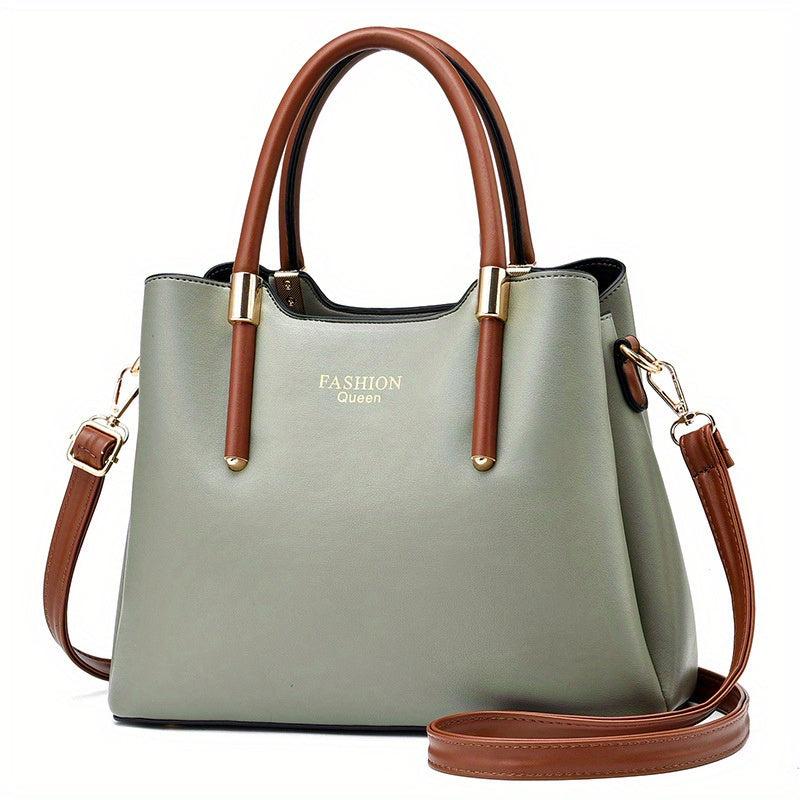 Solid Crossbody Bag Top Handle Office & Work Purse
