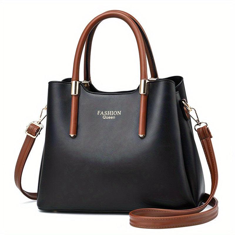 Solid Crossbody Bag Top Handle Office & Work Purse