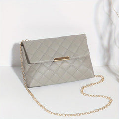 Women's Quilted Square Shoulder Bag Chain Bag
