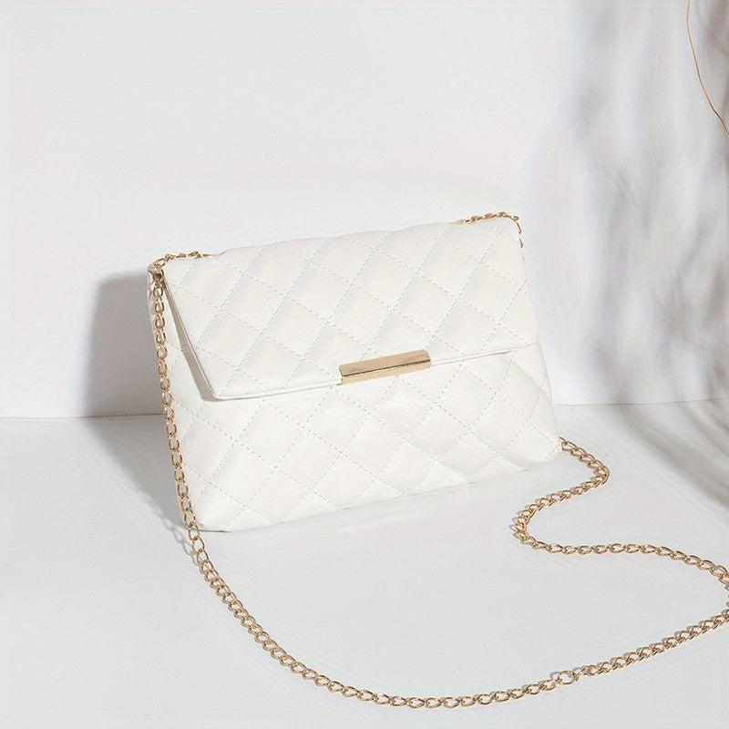 Women's Quilted Square Shoulder Bag Chain Bag