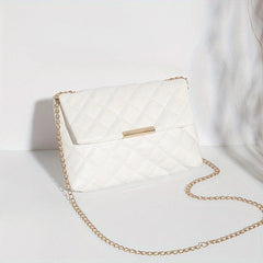 Women's Quilted Square Shoulder Bag Chain Bag