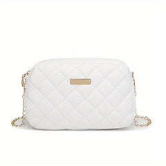 Argyle Quilted Crossbody Bag Zipper Shoulder Bag For Women